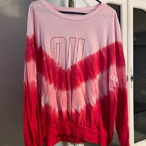 Oklahoma University OU tie die long sleeve T sz large